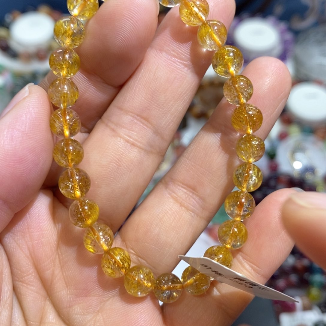 水晶手串未镶嵌黄超七