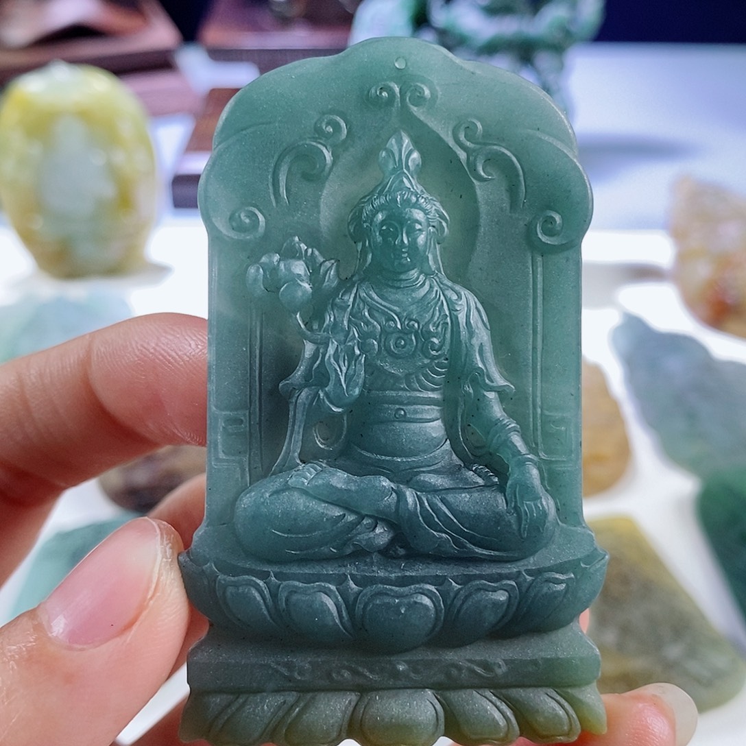 定制翡翠未镶嵌天然a货翡翠观音
