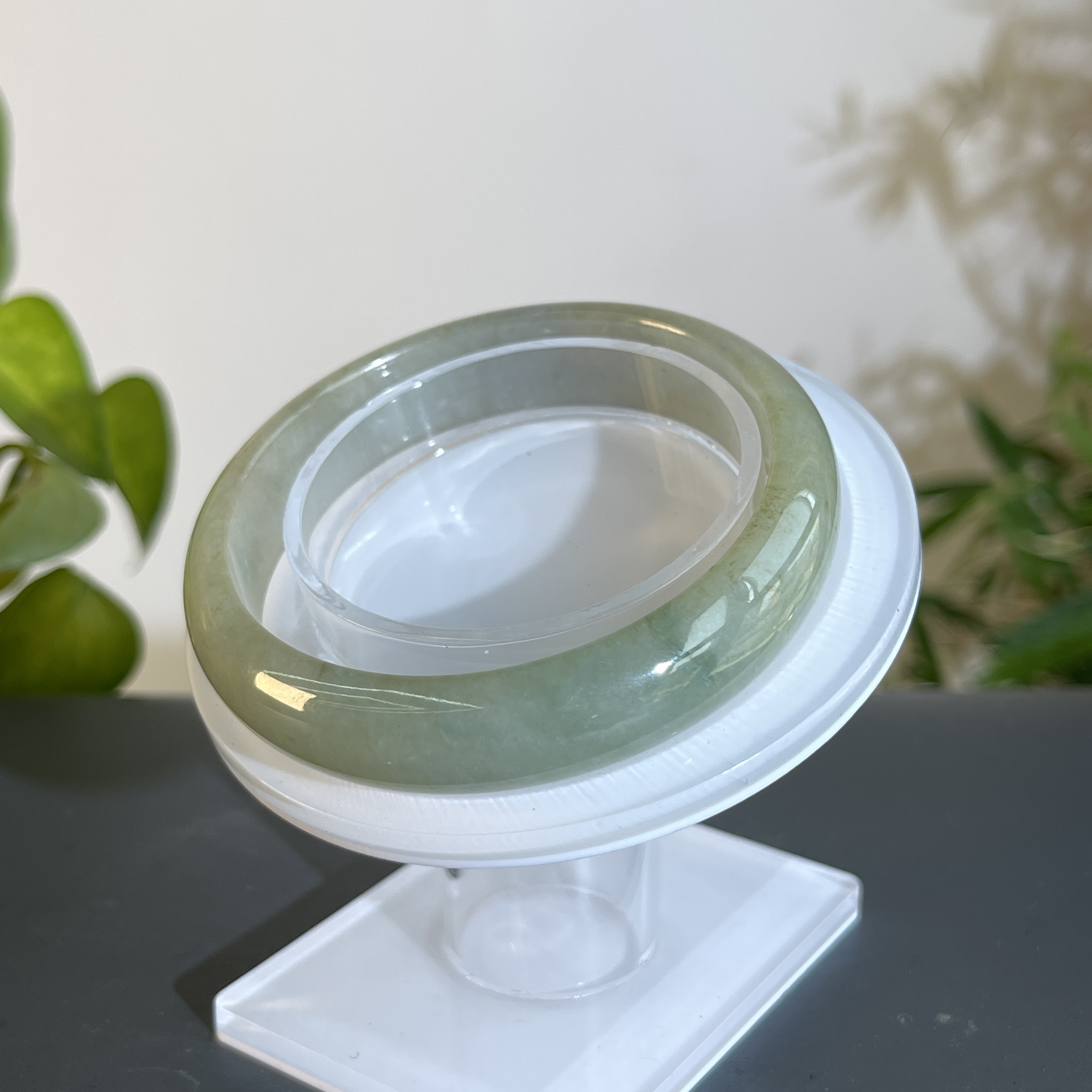  JTA31-53 天然翡翠缅甸A货 翡翠手镯57#