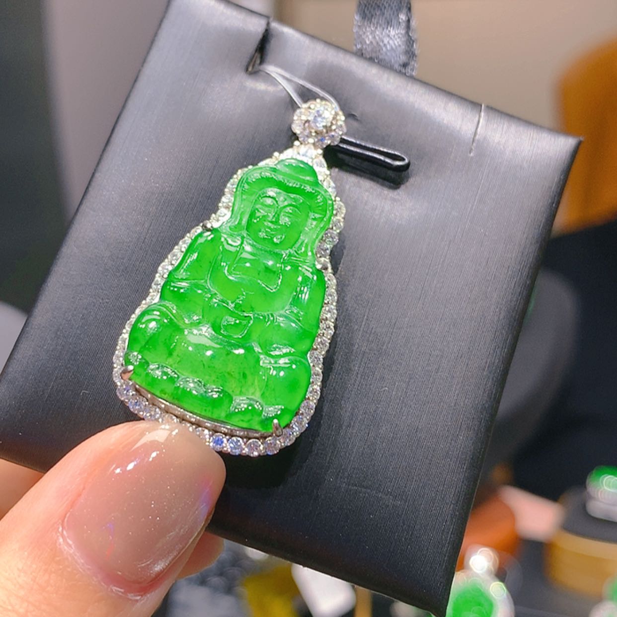【闪购商品】翡翠颈饰银S925镶嵌8柒姐