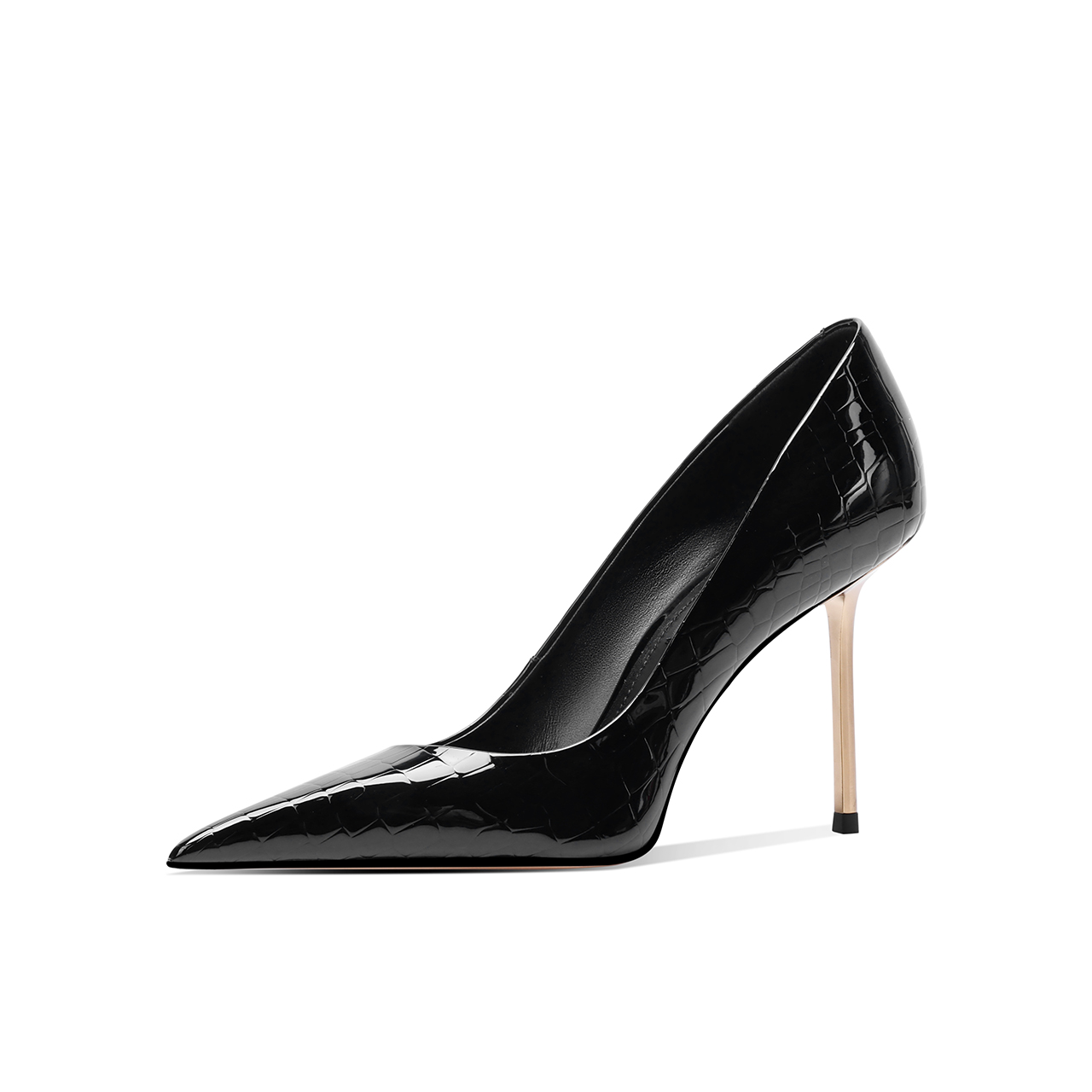 142-【摩登美学】新款上新浅口高跟鞋高级感压纹单鞋细跟高奢款性