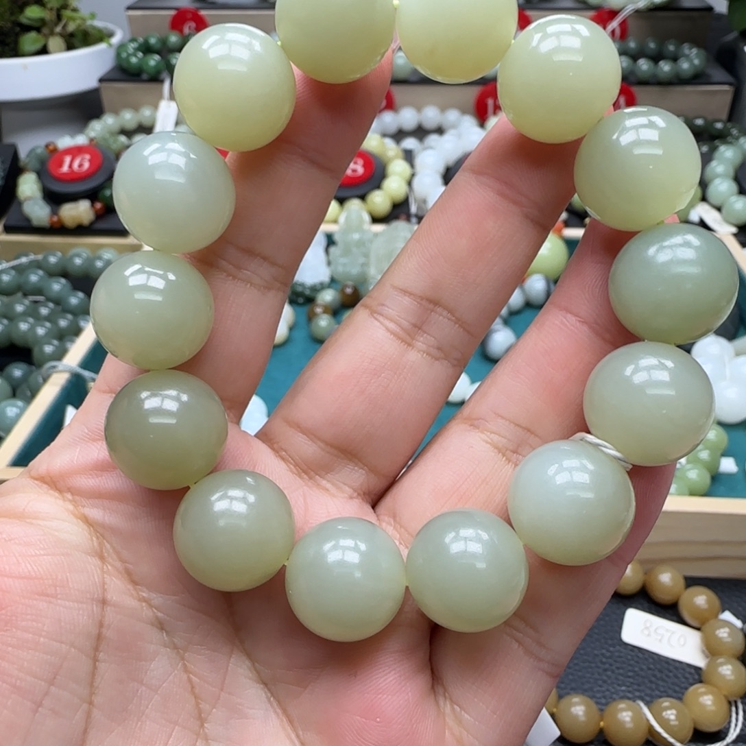 和田玉未镶嵌手链16