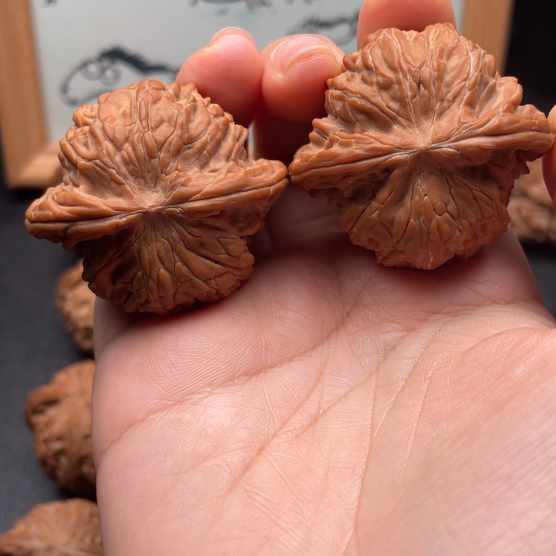 国***5把件文玩核桃42全品蝴蝶磨