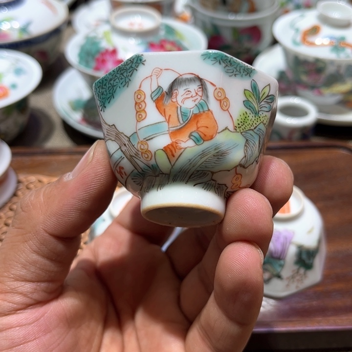 纯手绘精品盖碗杯