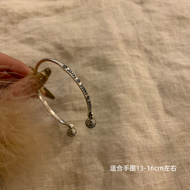 铜合金合成锆石手镯 【小铃铛】小众百搭设计感时尚个性手镯