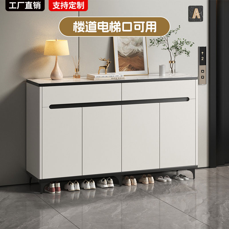 实木鞋柜家用门口2025新款收纳柜一体靠墙入户室内玄关多层大容量
