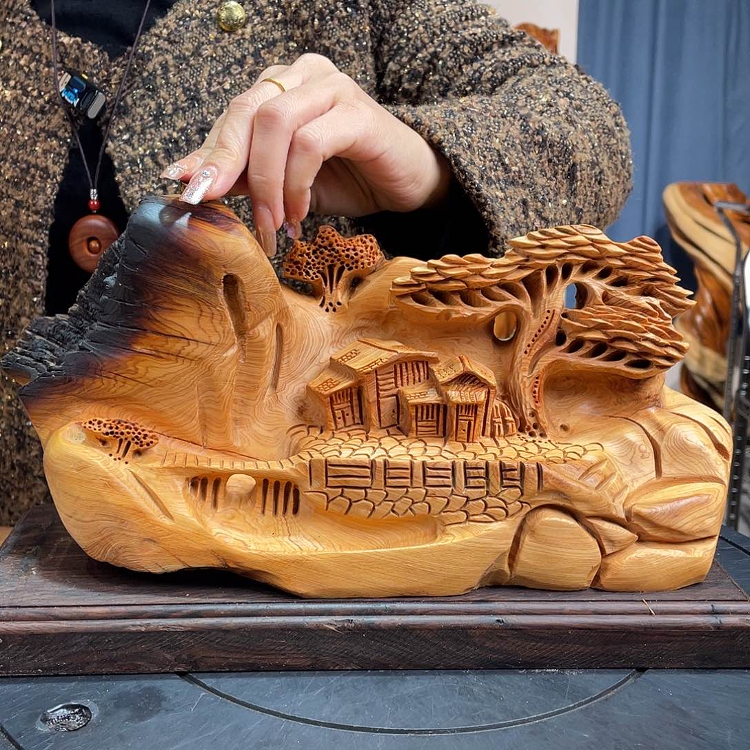 柏木（崖柏）山水倒流香送两盒香