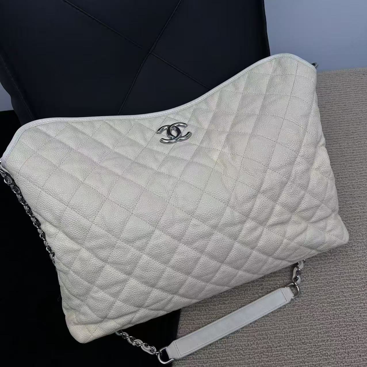 95新 Chanel/香奈儿 【阿玮专属】复古荔枝牛单肩Hobo单肩包/668344