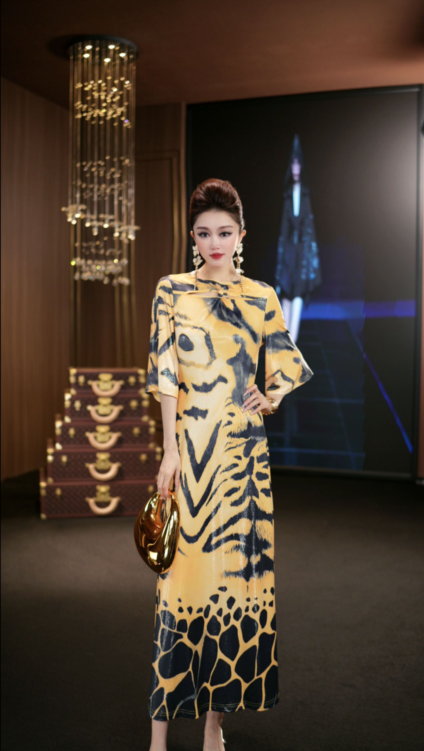 (娴儿)-气质时尚修身高奢法式设计师连衣裙D29152