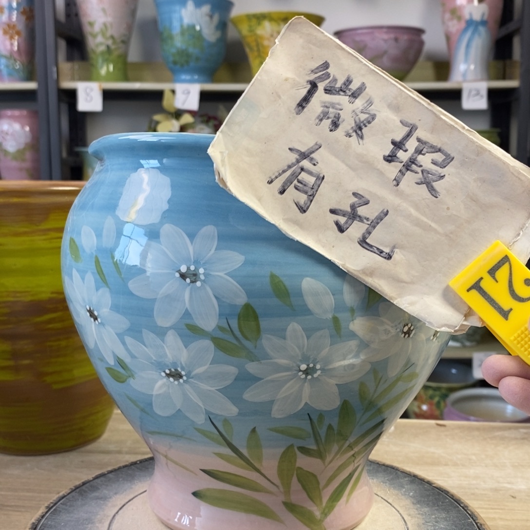 景德镇手工手绘陶瓷花盆