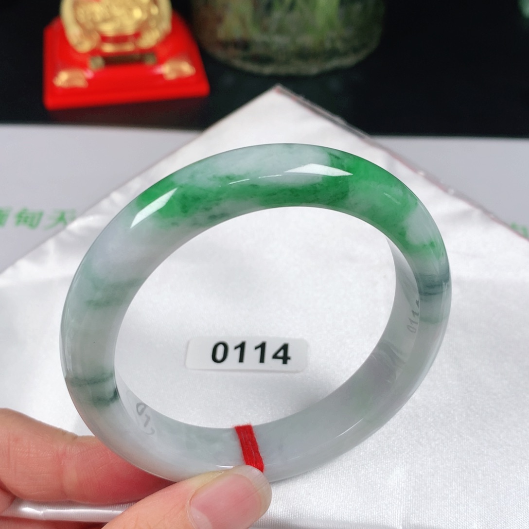 翡翠手镯未镶嵌编号0114 正圈58+