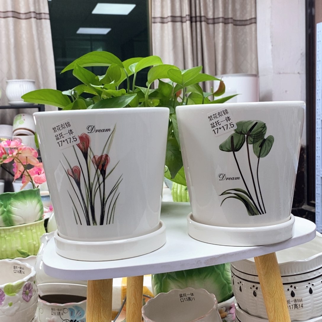 @陶瓷花盆@@繁花似锦