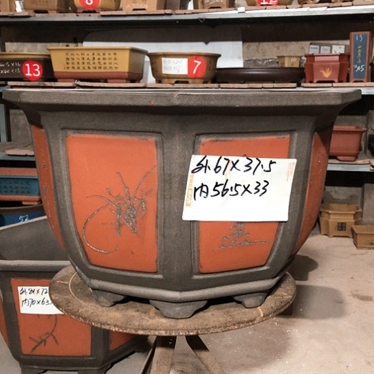 紫砂紫砂花盆包邮