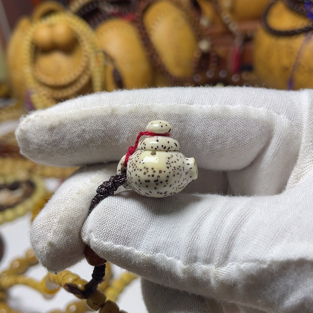 手串星月菩提雕刻西施把把壶原白