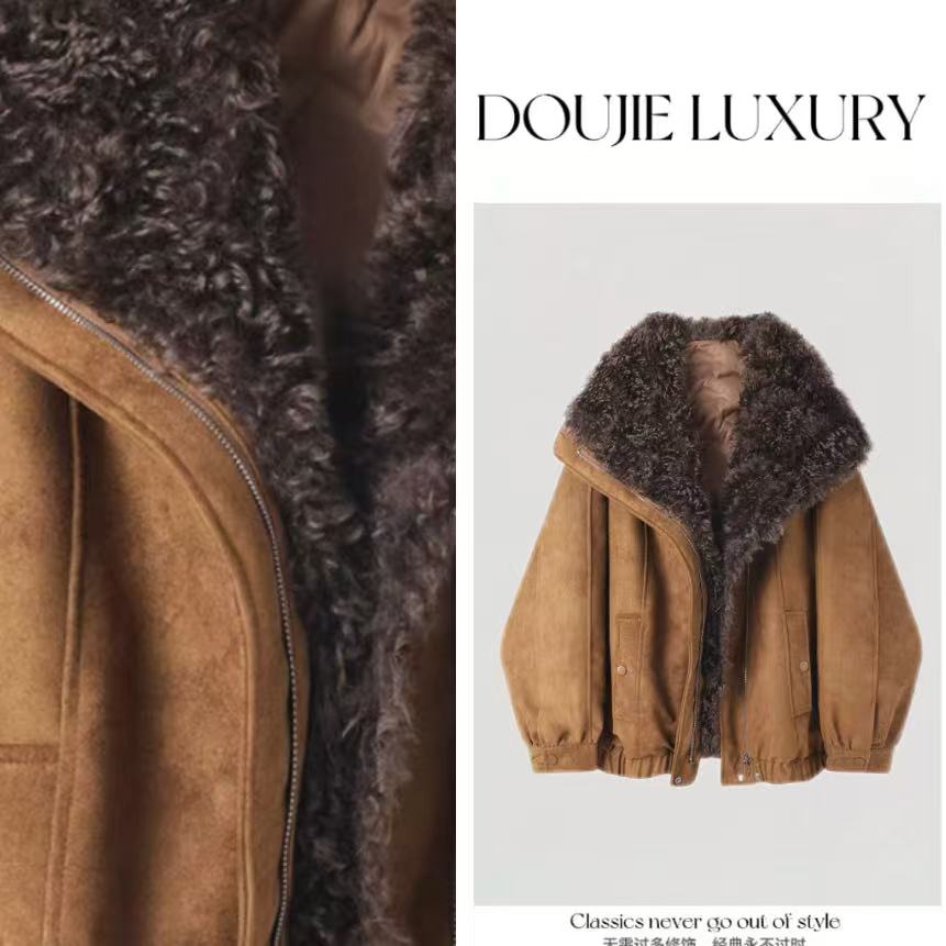 【兜兜】温暖冬日 冬季新款美式复古毛领羽绒派克服厚外套 井25069