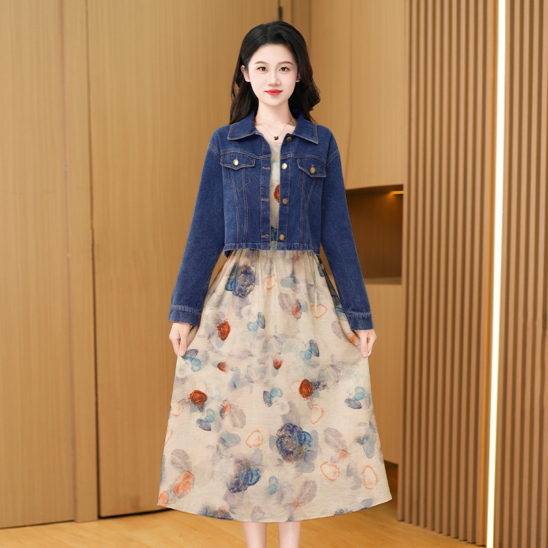 【外套+裙子】优雅新款气质时尚大气减龄休闲收腰显瘦套裙24348-DXD