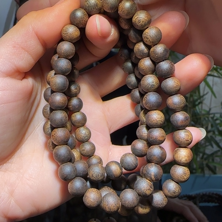 沉香手串透顶绿08链子30克+