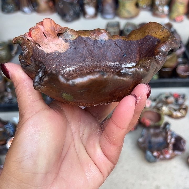 新窑福利手工粗陶高温花盆