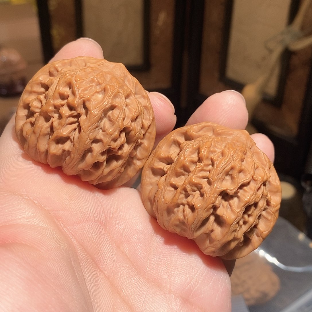 文玩核桃把件46龙脉元宝全品