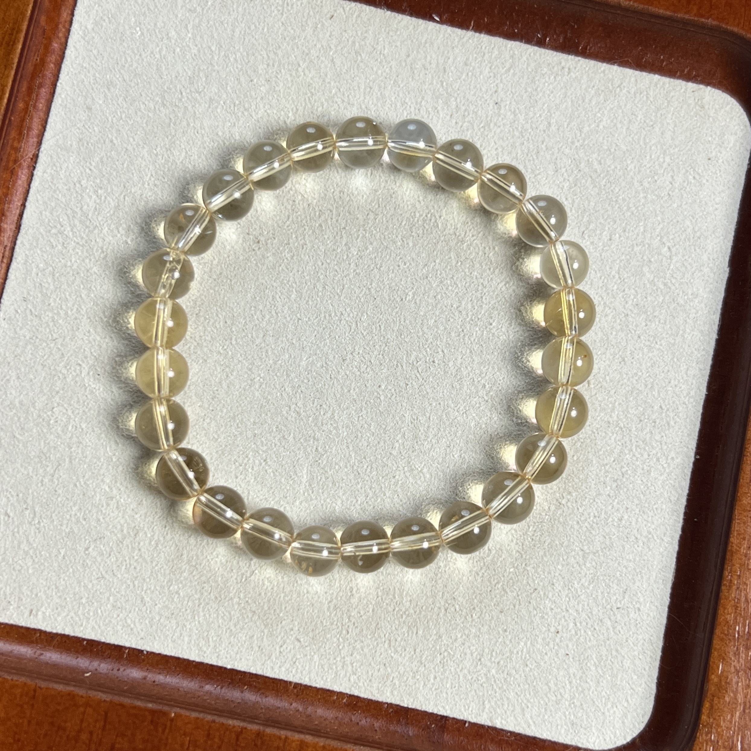 天然水晶手串 巴西黄水晶 一物一拍