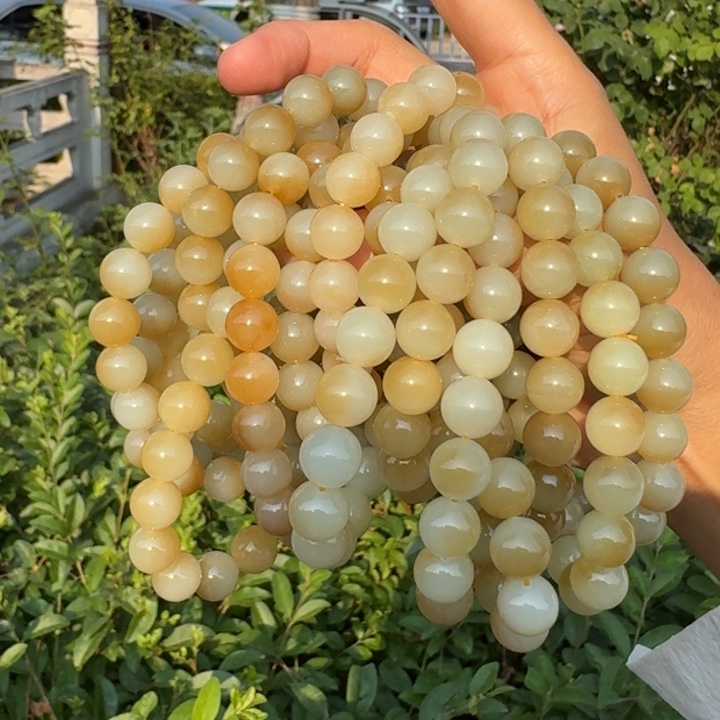 和田玉未镶嵌颈饰D卡10糖白多样性拍一发一