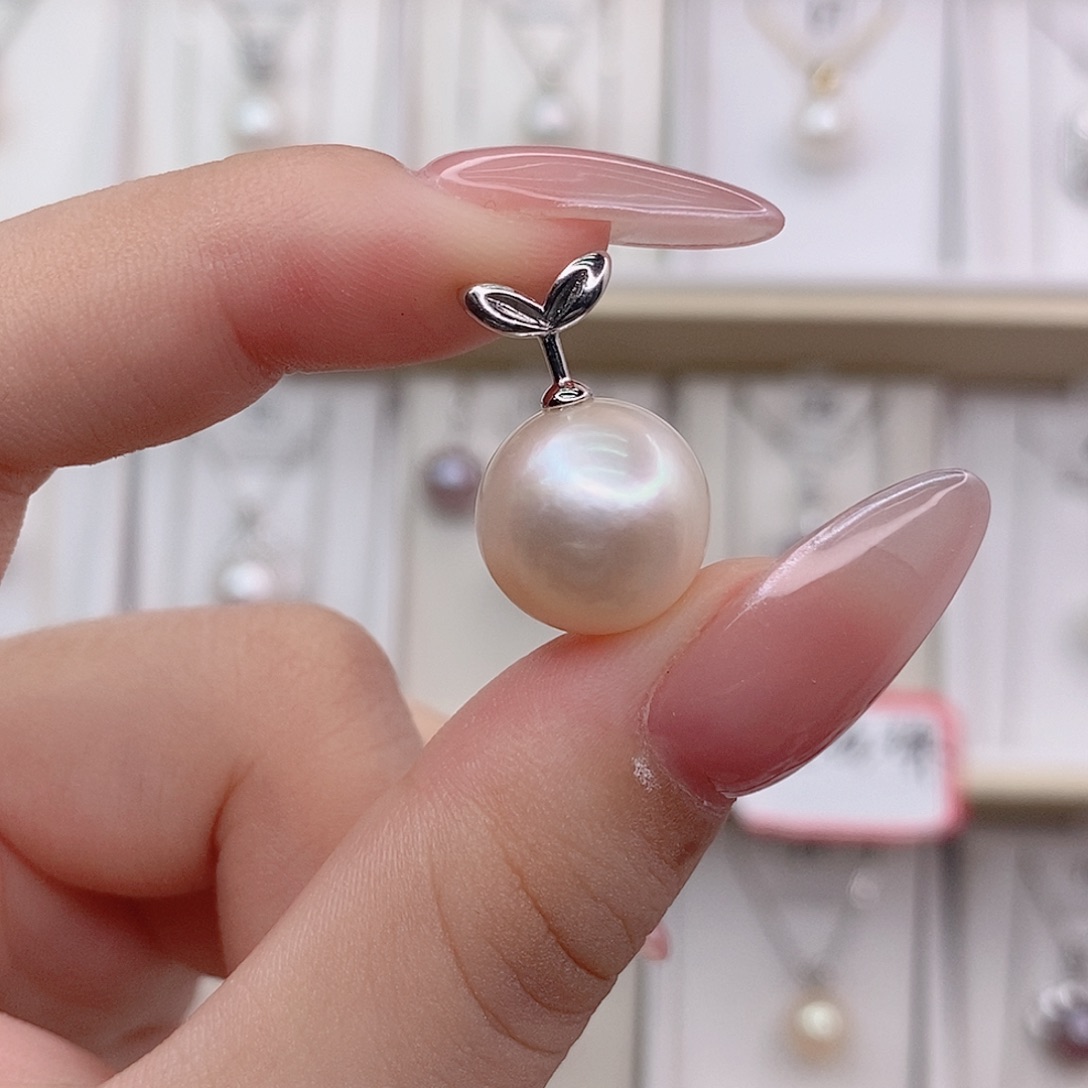 颈饰银S925镶嵌淡水珍珠13➕