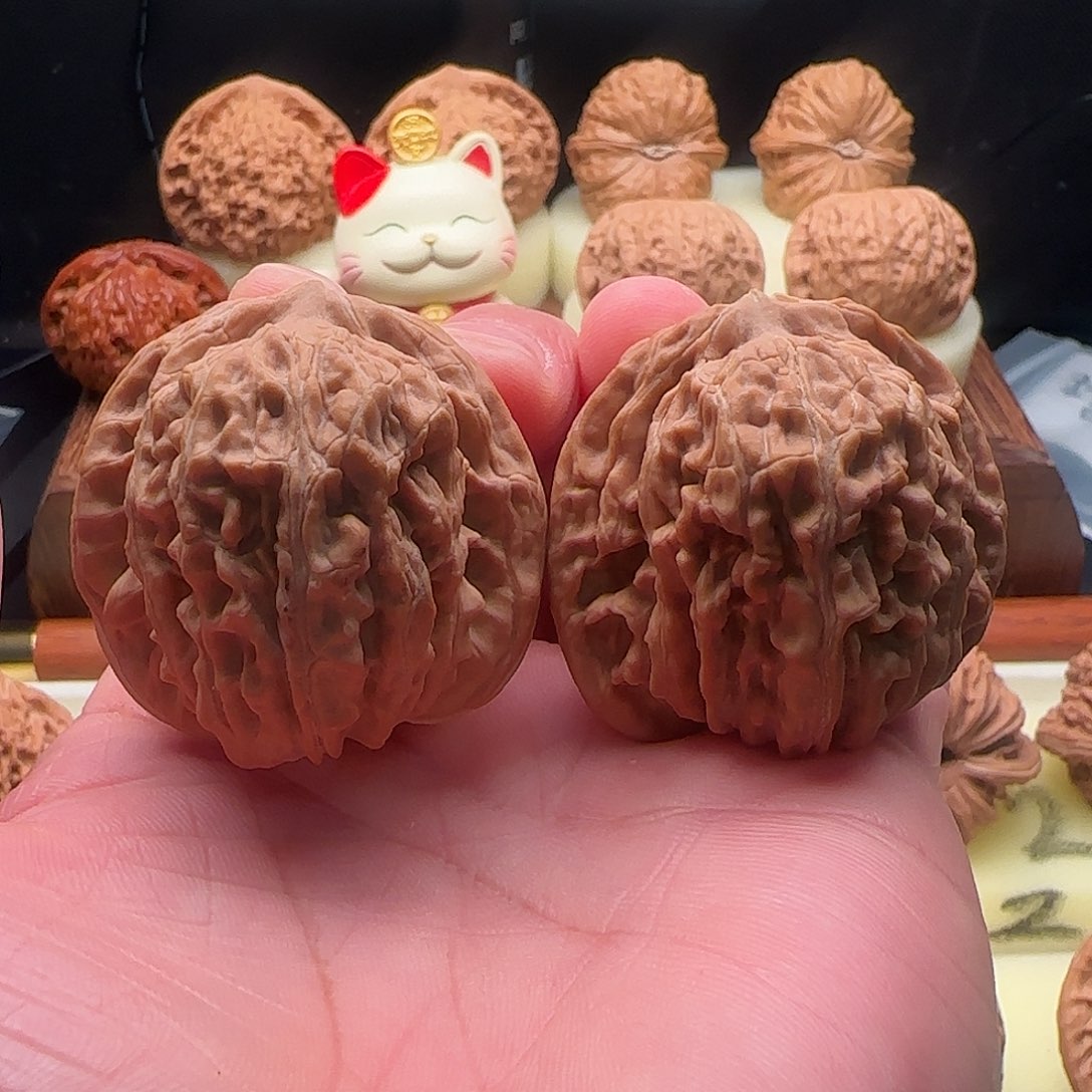 文玩核桃吊坠四座楼