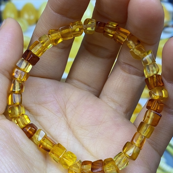 蜜蜡手链未镶嵌天然原矿假一赔十