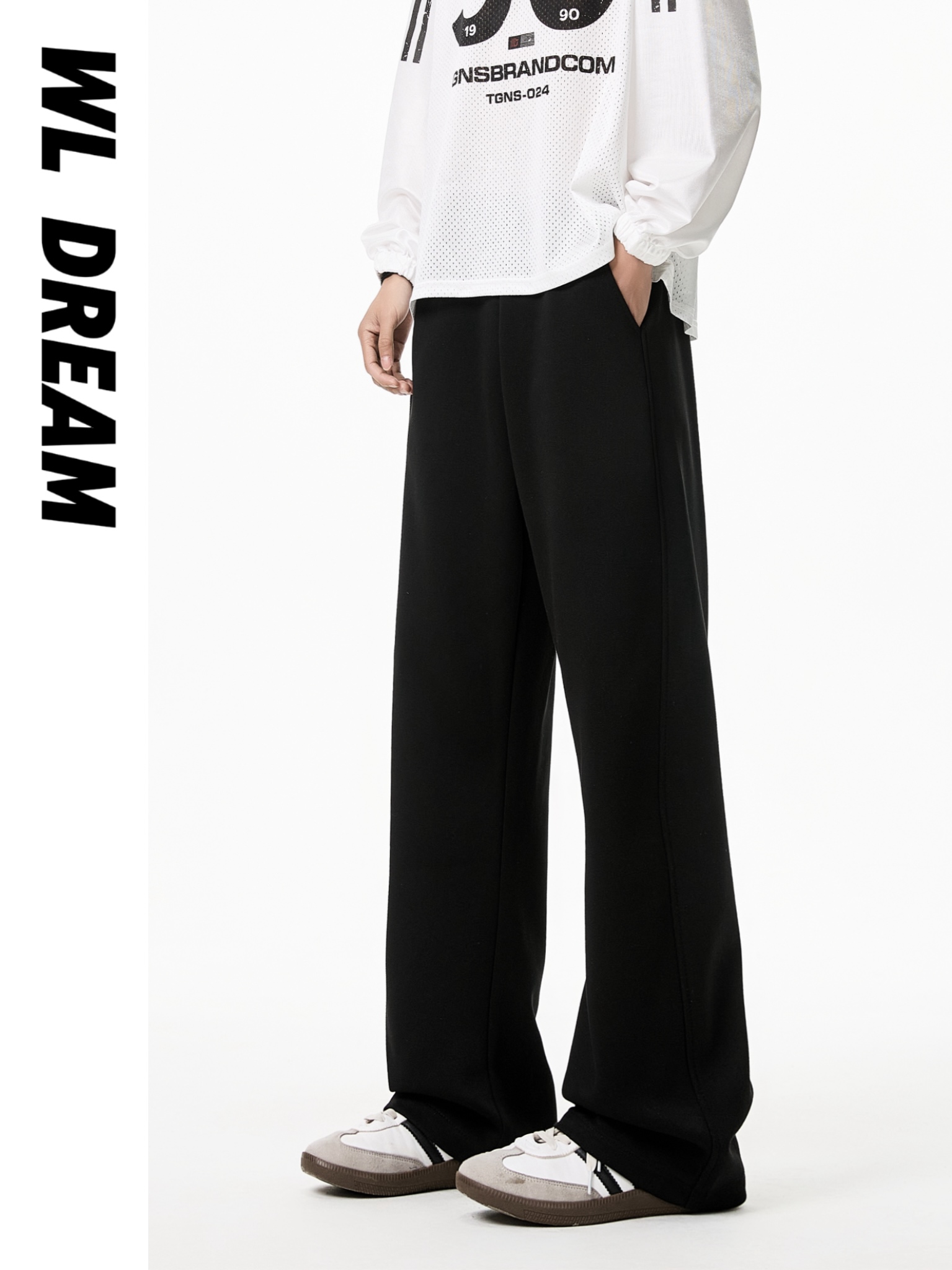 WL丨冬季加绒加厚男女百搭舒适慵懒感休闲裤 