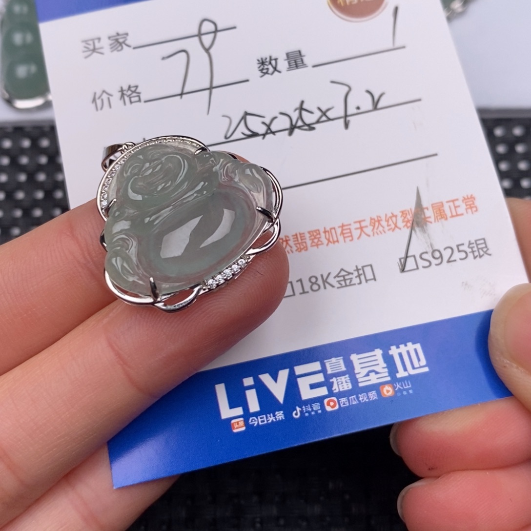 翡翠银S925镶嵌颈饰
