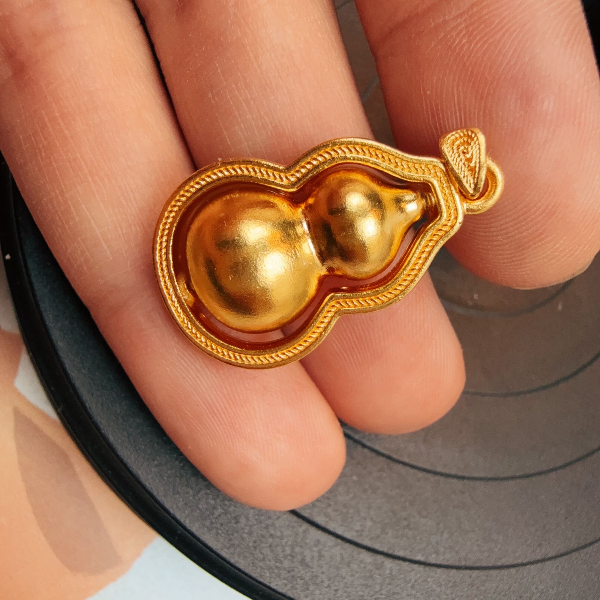 中烁•珠宝足金999葫芦转运福禄古法吊坠