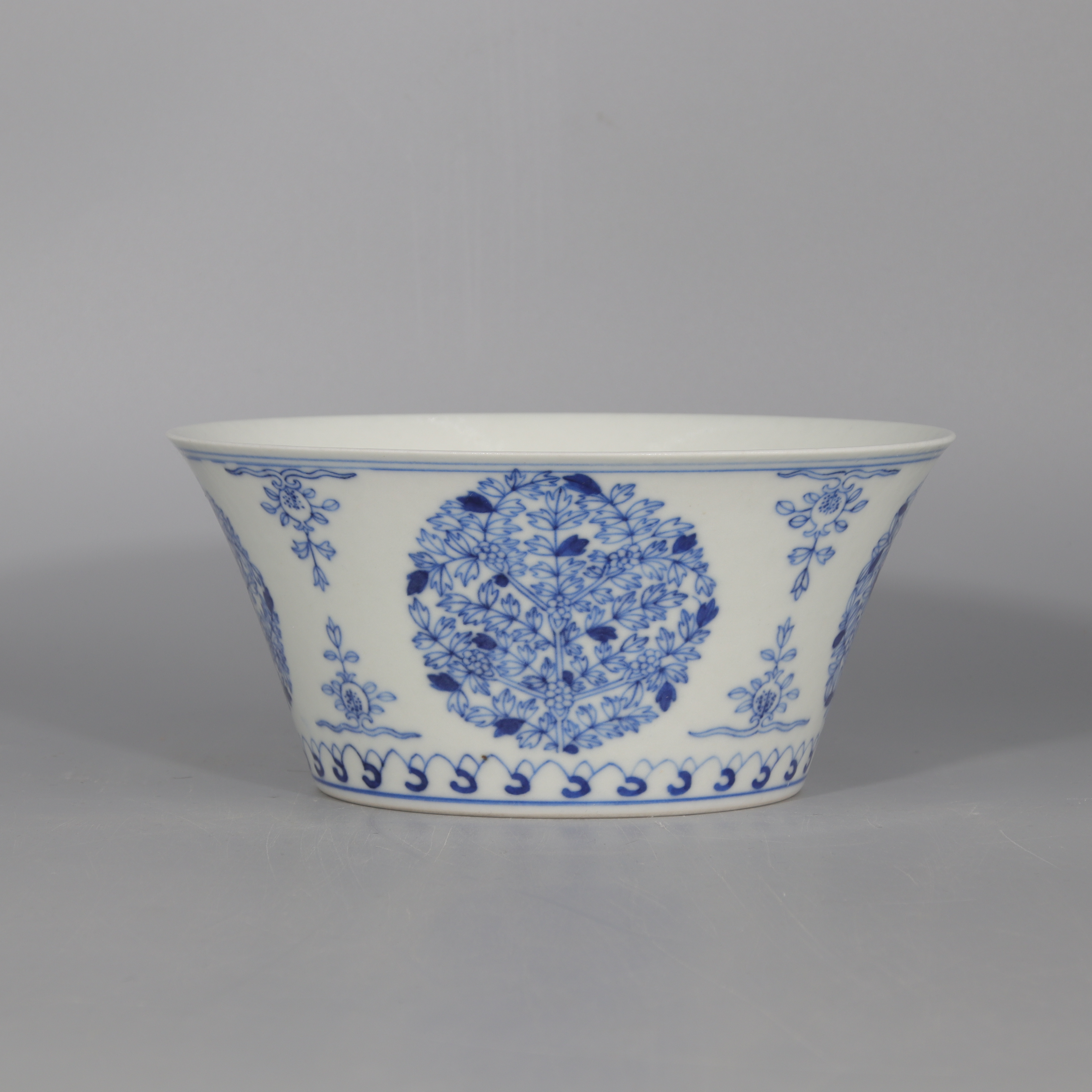 青花团花纹马蹄碗 H502-123