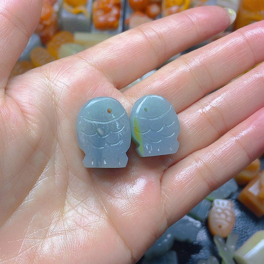 青田石印石平*姐年年有余