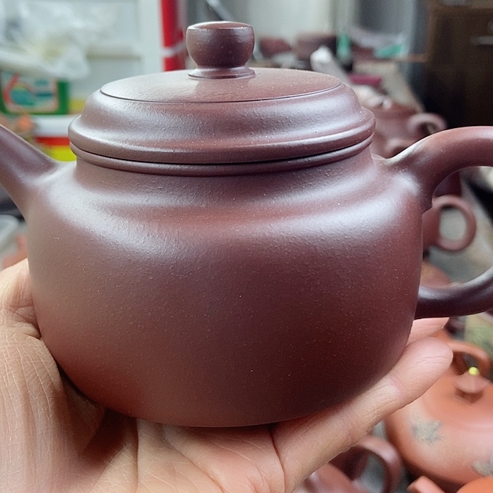 紫砂茶壶小*直播做壶，原矿紫砂泥