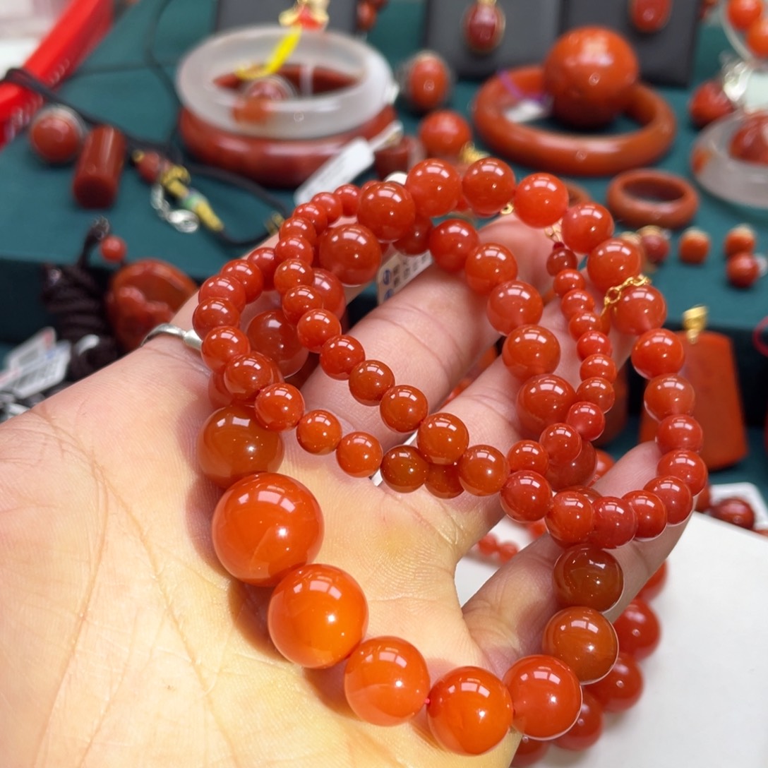 风***画南红玛瑙银S925镶嵌南红塔链