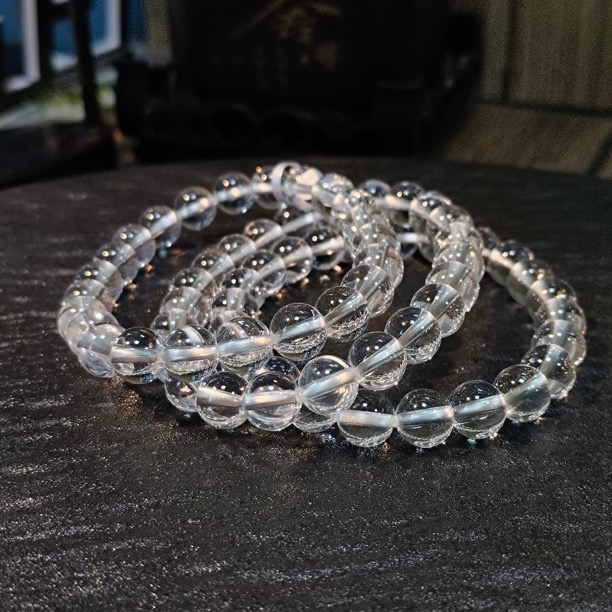 高品白水晶单圈手链 多样性发一件 多尺寸 7-9mm 002-004DK