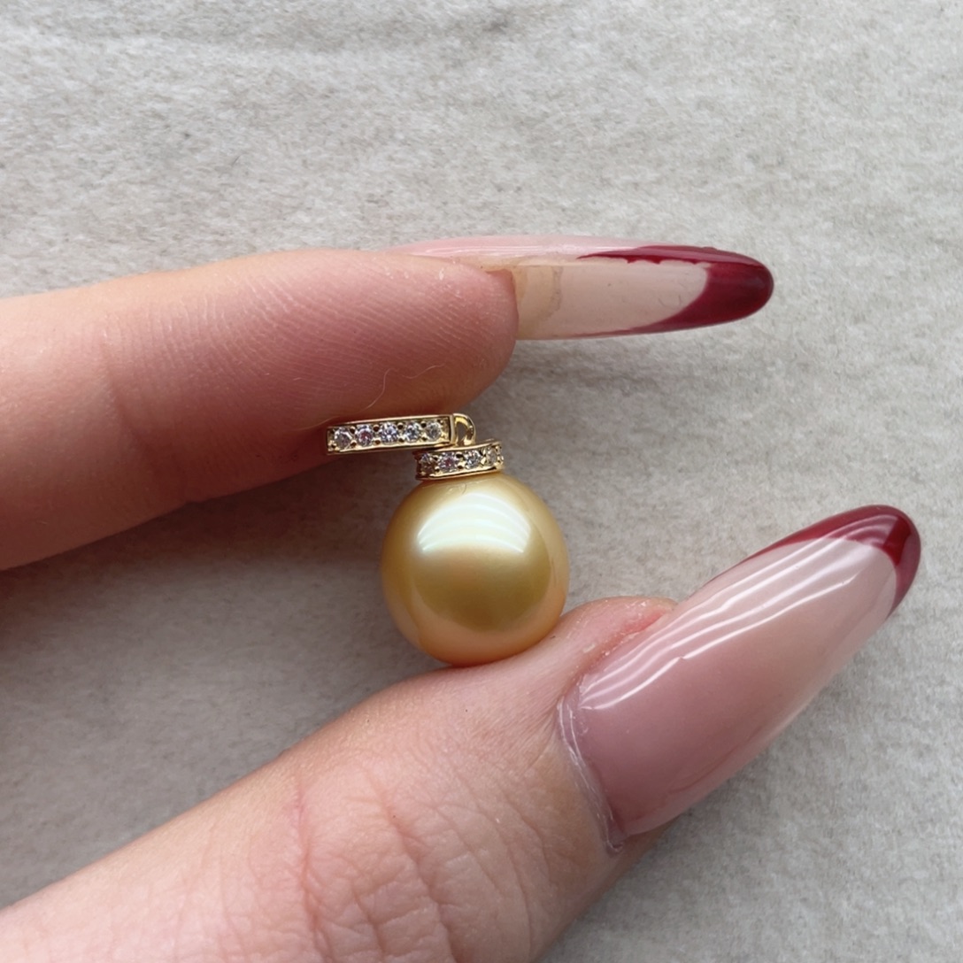 银S925镶嵌海水珍珠颈饰A117