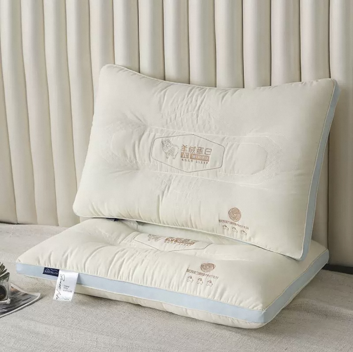 2025新款大豆纤维护颈枕助睡眠枕头枕芯