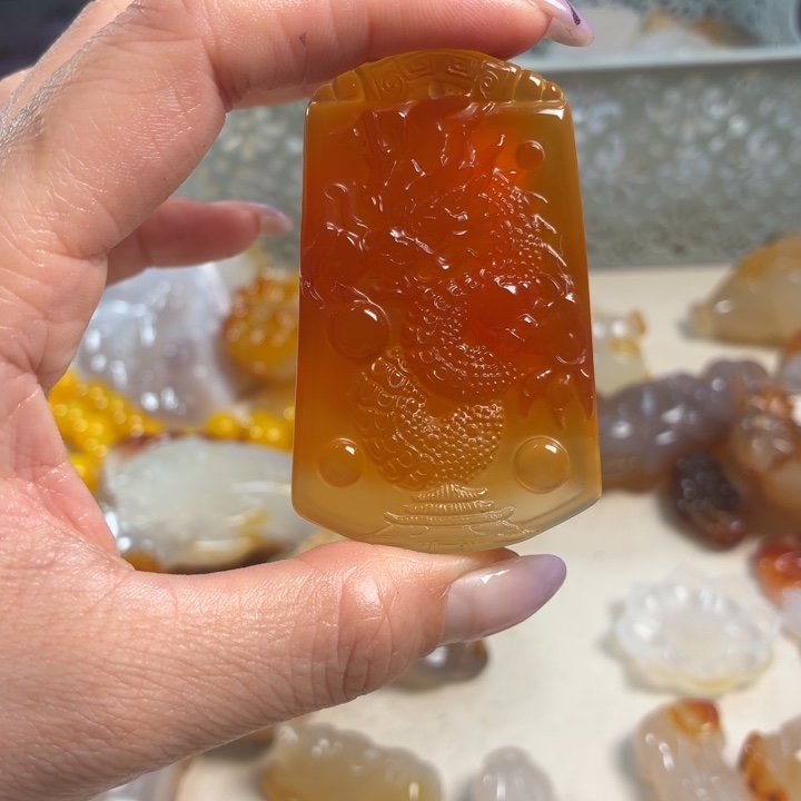 玛瑙/玉髓未镶嵌吊坠(不含链)