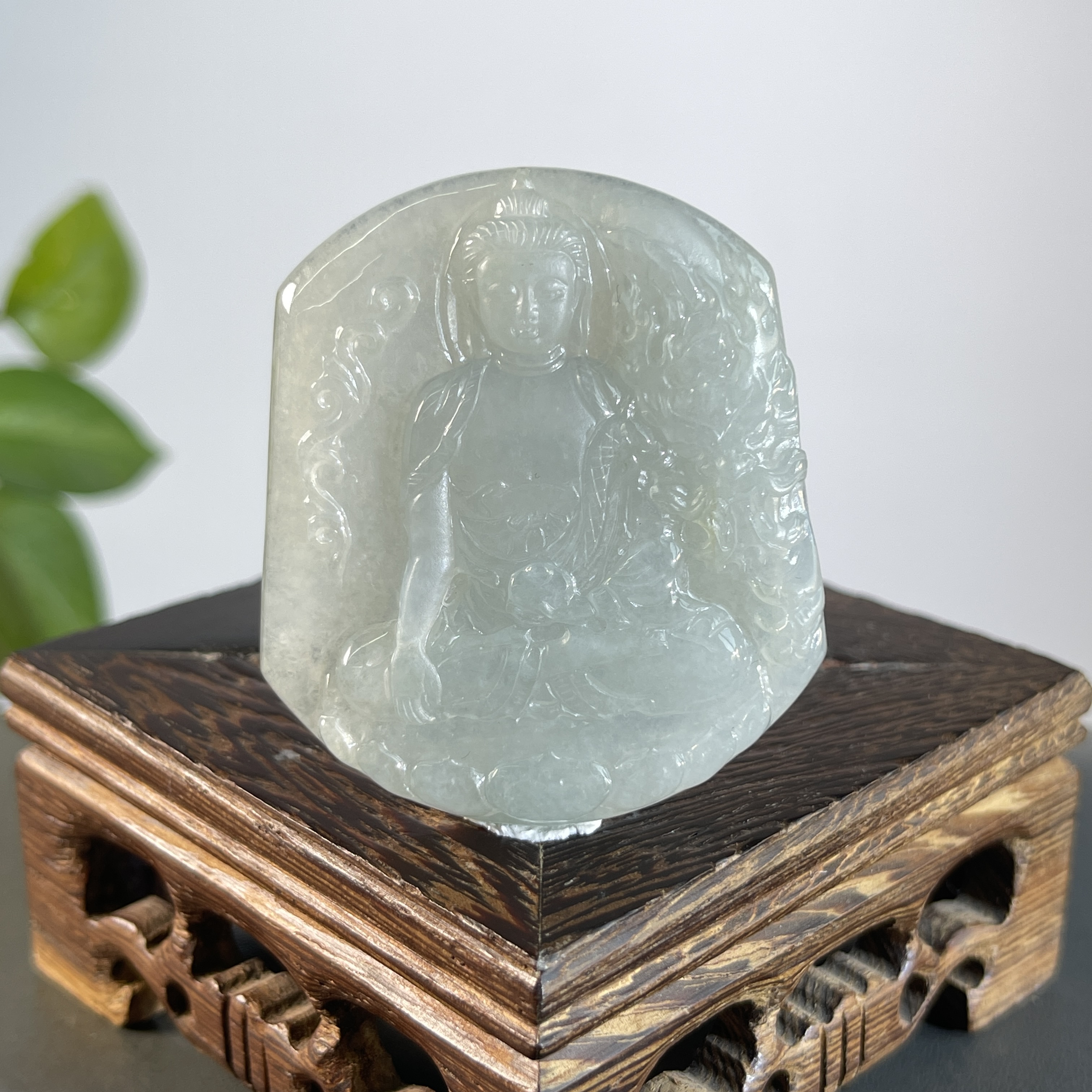 JGB17-45  天然缅甸A货翡翠  阿弥陀佛