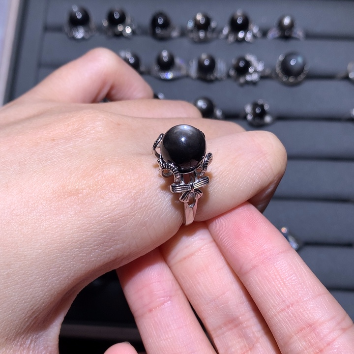 水晶戒指银S925镶嵌周*戒指