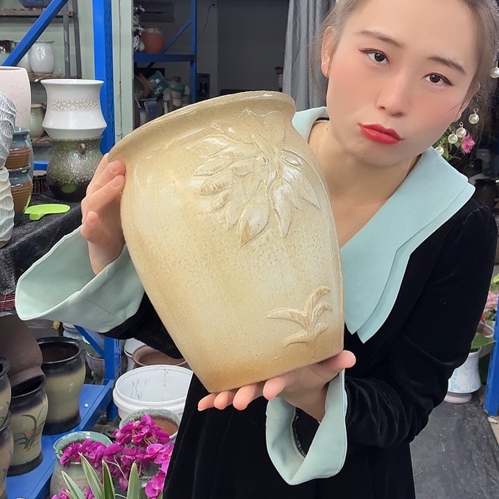 20×25 -粗陶花盆有孔-买买买