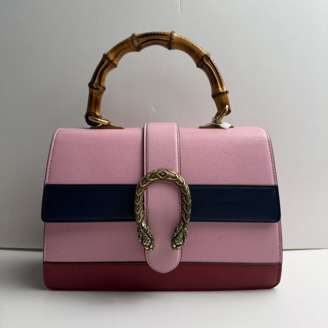 95新 GUCCI/古驰 古驰拼色限定竹节酒神98新