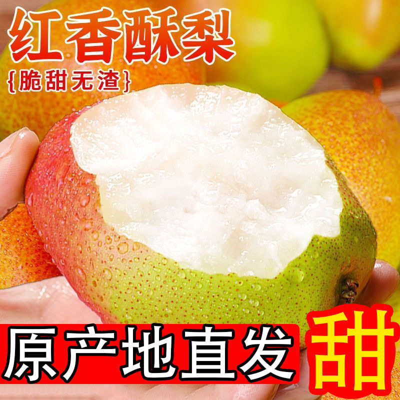 【皮薄肉厚】3-10斤正宗红香梨子酥梨当季新鲜水果脆甜无渣香水梨