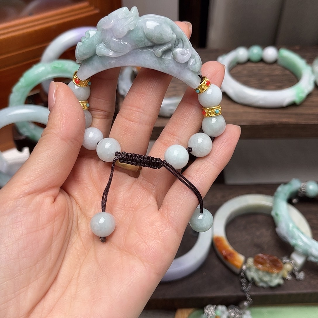 翡翠未镶嵌手链手链