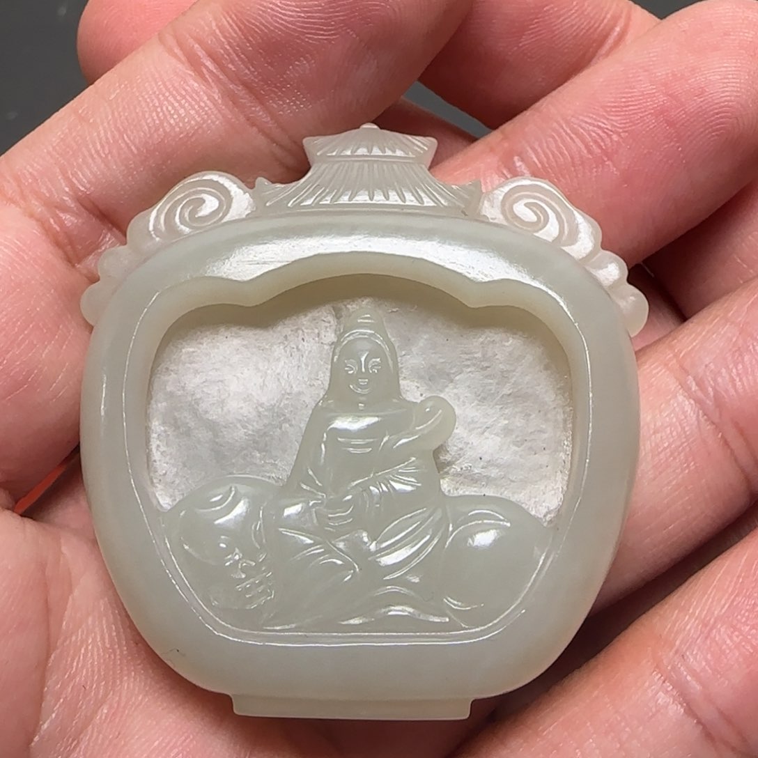 和田玉把件未镶嵌健***蒋