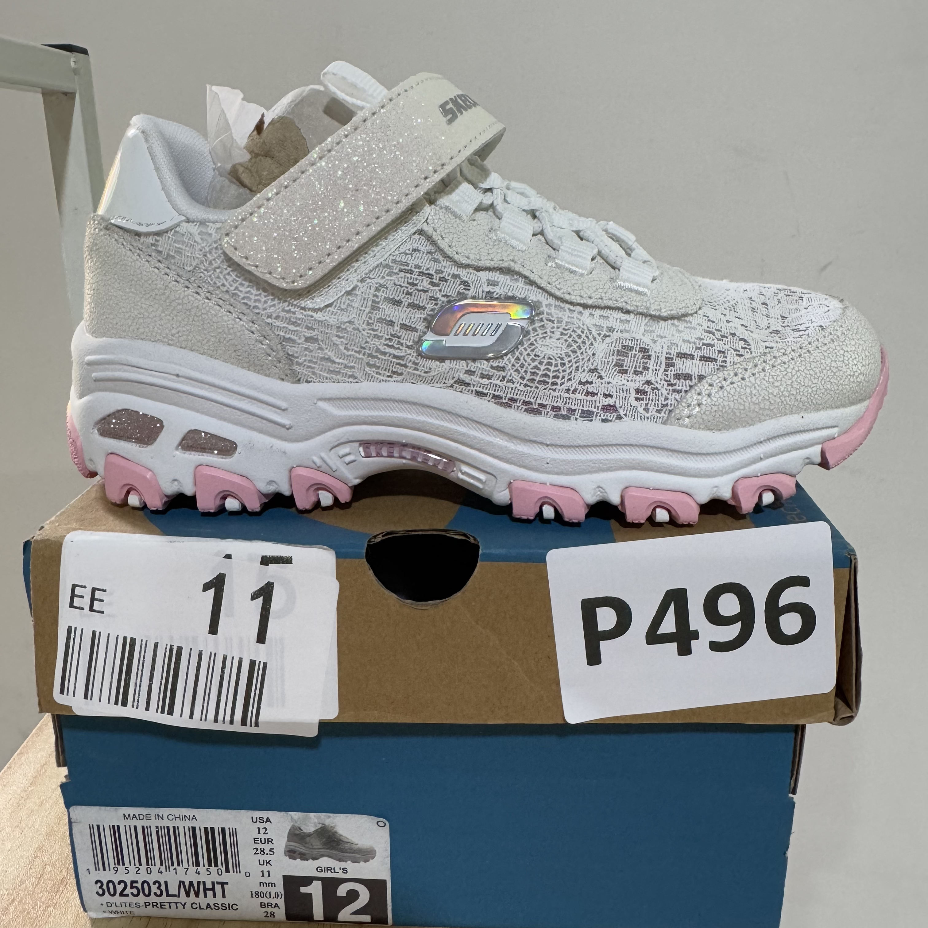 SKECHERS/斯凯奇P496 女童熊猫鞋 28.5码