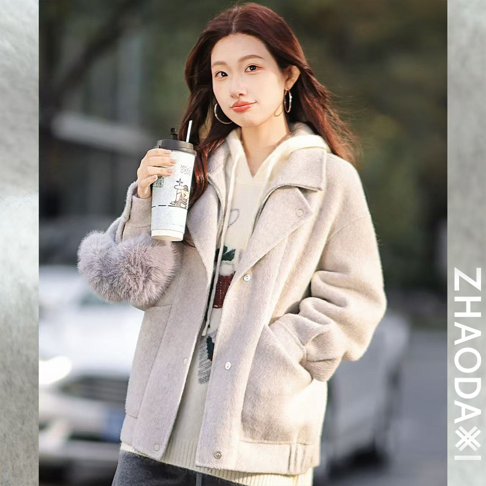 【赵大喜】现货！机场大衣 | 羊毛*山羊绒 加厚保暖 翻驳领/双面呢