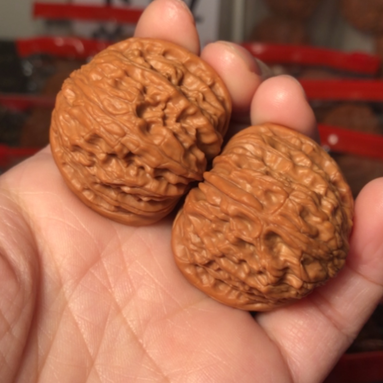 【闪购商品】文玩核桃把件磨盘37