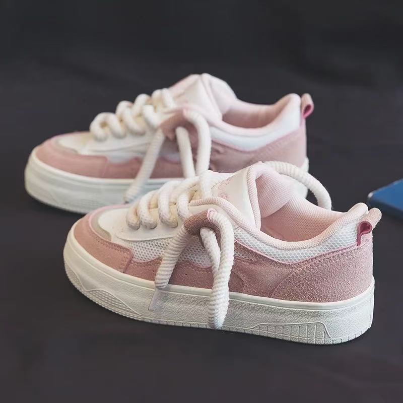 网面透气小白鞋女2025夏季新款百搭女网鞋厚底鞋子休闲板鞋i ns潮